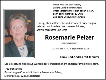Rosemarie Pelzer