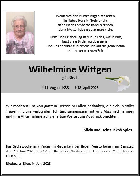 Wilhelmine Wittgen