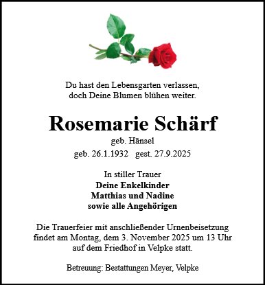 Rosemarie Schärf