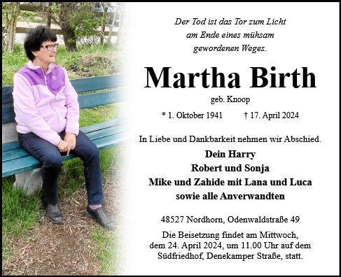 Martha Birth
