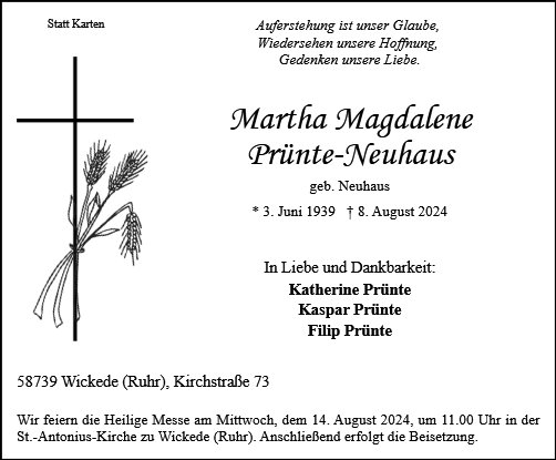 Martha Magdalene Prünte-Neuhaus