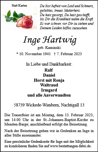 Inge Hartwig