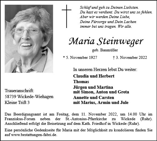 Maria Steinweger