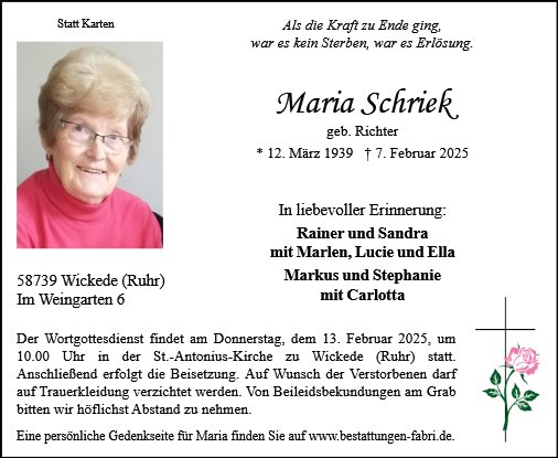 Maria Schriek