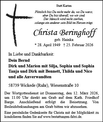 Christa Beringhoff