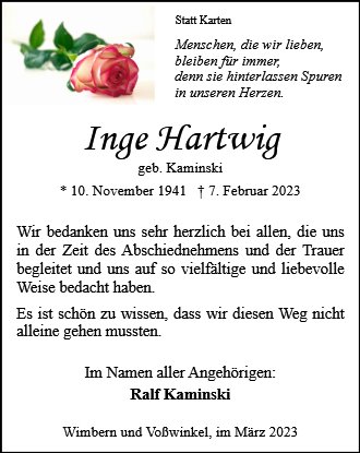 Inge Hartwig