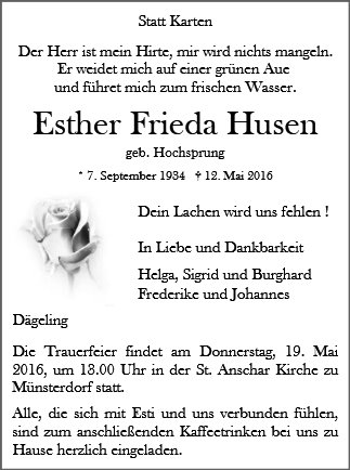 Esther Frieda Husen