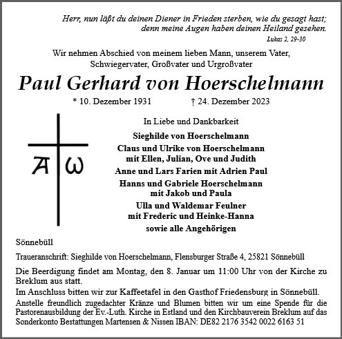 Paul Gerhard von Hoerschelmann