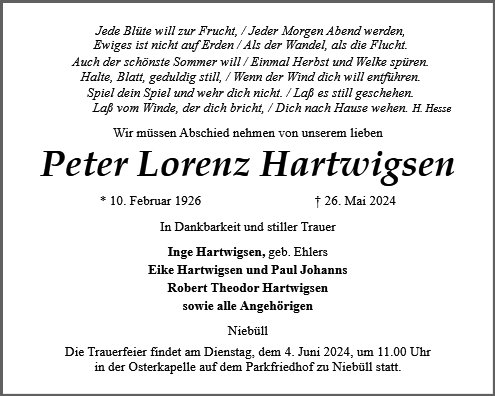 Peter Lorenz Hartwigsen