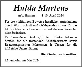 Hulda Martens