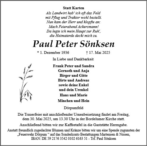 Paul Peter Sönksen