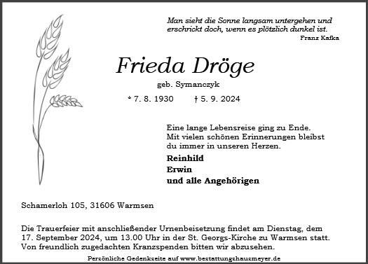 Frieda Dröge