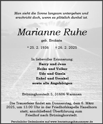 Marianne Ruhe