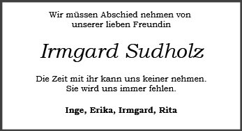 Irmgard Sudholz