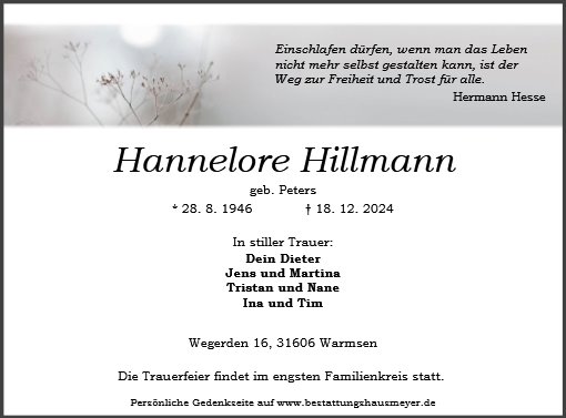 Hannelore Hillmann