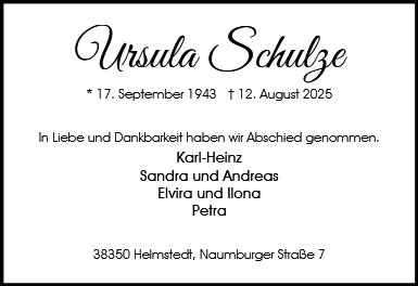 Ursula Schulze