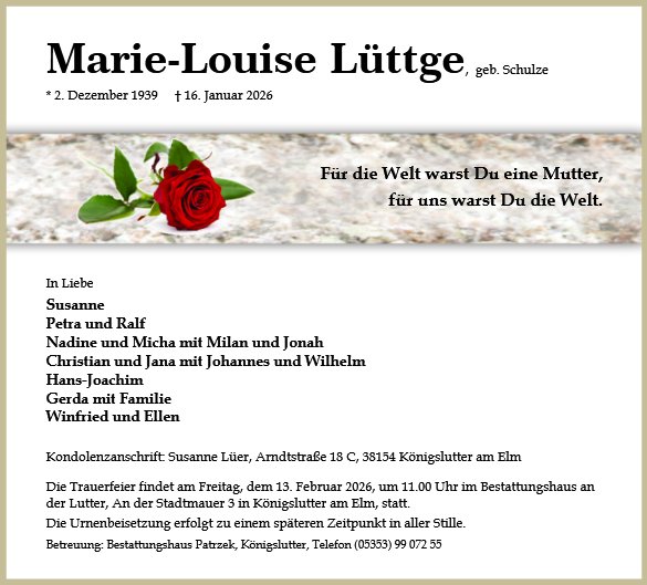 Marie Louise Lüttge