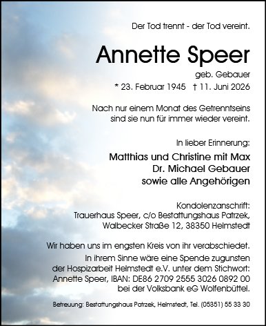 Annette Speer