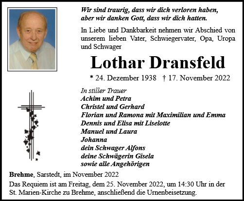Lothar Dransfeld