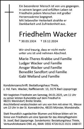 Friedhelm Wacker