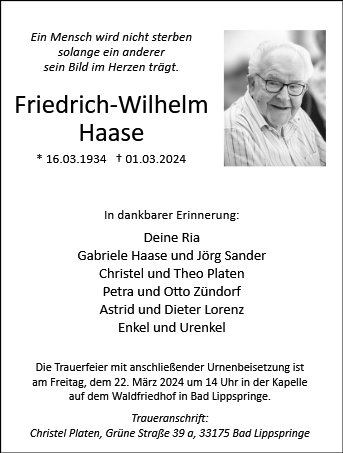 Friedrich Wilhelm Haase