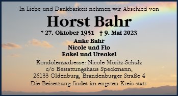 Horst Bahr