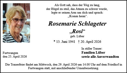 Rosemarie Schlageter
