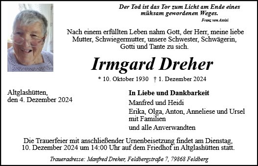 Irmgard Dreher