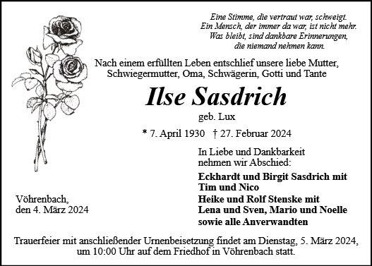 Ilse Sasdrich