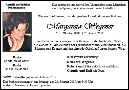 Margareta Wegener