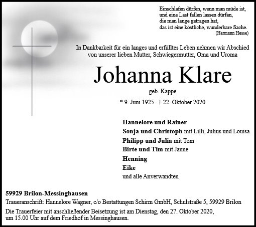 Johanna Klare