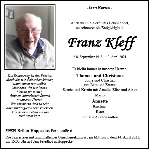 Franz Kleff