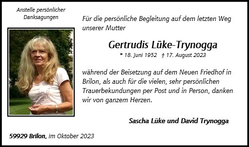 Gertrudis Lüke-Trynogga