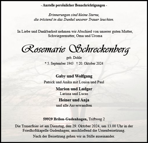 Rosemarie Schreckenberg