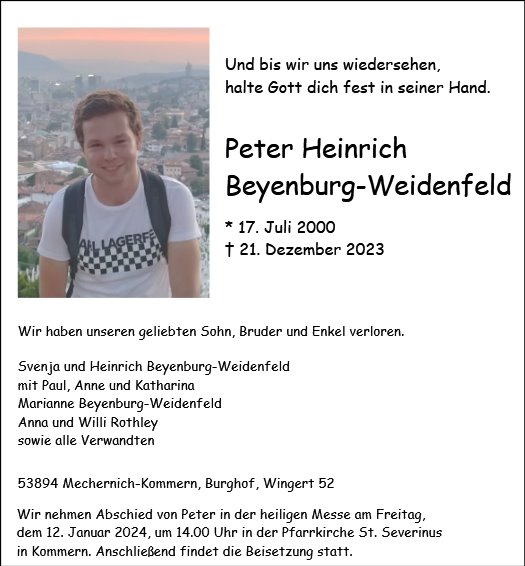 Peter Heinrich Beyenburg-Weidenfeld