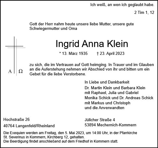Ingrid Anna Klein