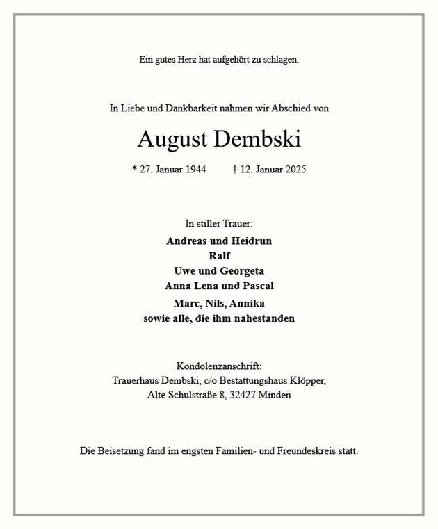 August Dembski