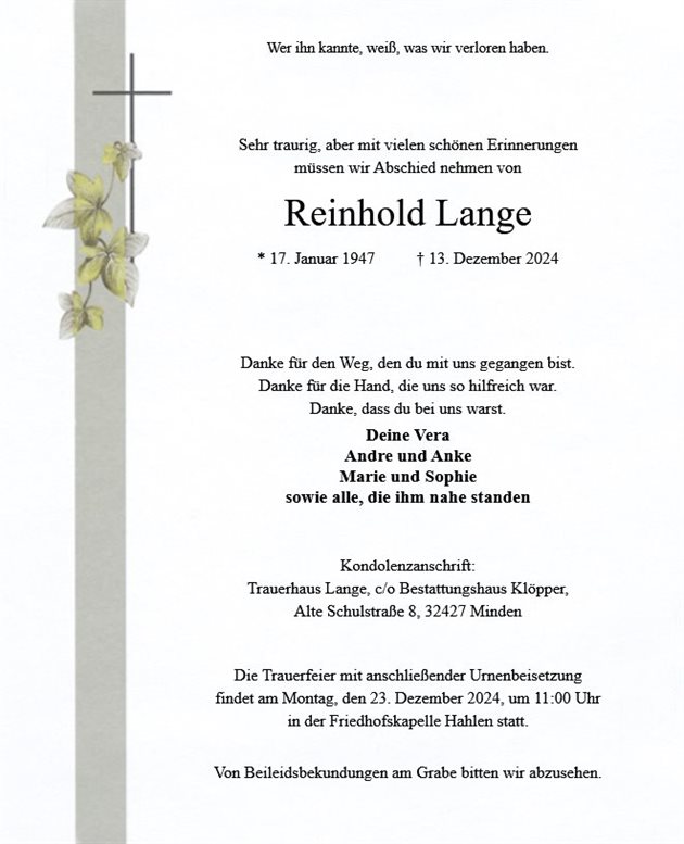 Reinhold Lange