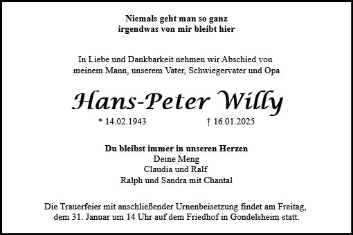 Hans-Peter Willy