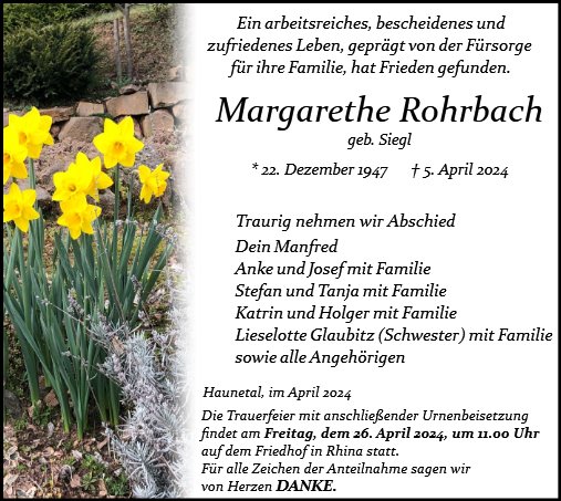 Margarethe Rohrbach