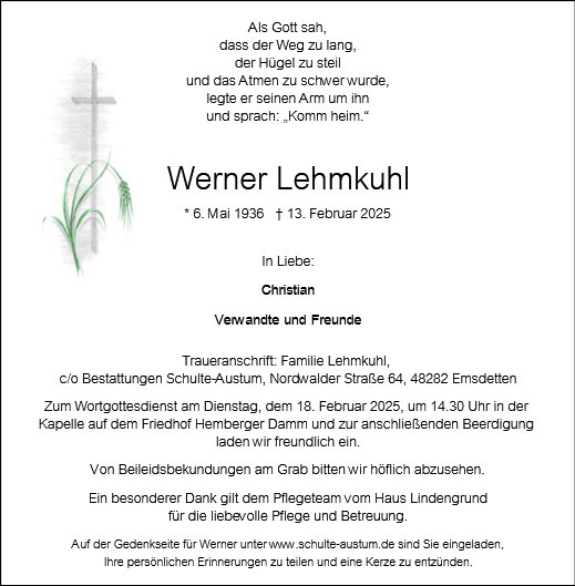 Werner Lehmkuhl